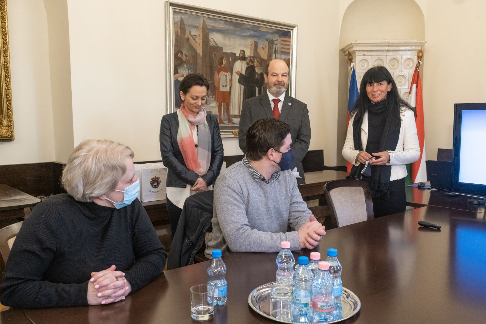 Az MCC külföldi vendégoktatói és kutatói a Városházán